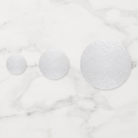 Weißer Glitzer Konfetti (Rückseiten)