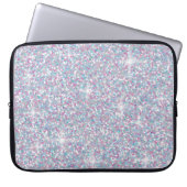 Weißer Glitzer Laptopschutzhülle (Vorderseite)
