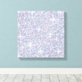 Weißer Glitzer Leinwanddruck (Insitu (Holzboden))