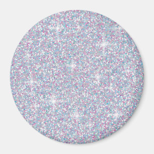 Weißer Glitzer Magnet