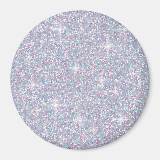 Weißer Glitzer Magnet (Vorne)