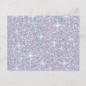 Weißer Glitzer Postkarte (Vorderseite)