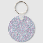 Weißer Glitzer Schlüsselanhänger (Vorderseite)