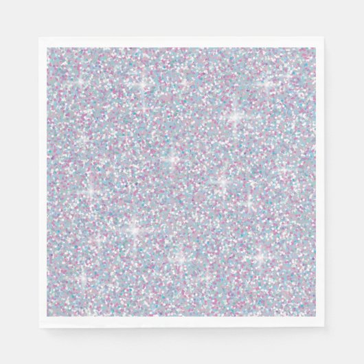 Weißer Glitzer Serviette (Vorderseite)