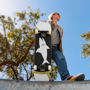 Weißer Glitzer-Skateboard Skateboard