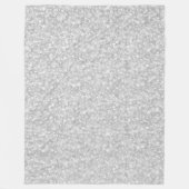 Weißer Glitzer und Glitzern Fleecedecke (Vorderseite)