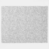 Weißer Glitzer und Glitzern Fleecedecke (Vorderseite (Horizontal))