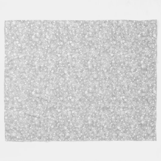 Weißer Glitzer und Glitzern Fleecedecke (Vorderseite (Horizontal))