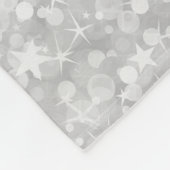 Weißer Glitzer und Glitzern Fleecedecke (Ecke)