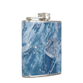 Weißer Glitzer und Marmor Flachmann (Rechts)