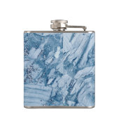 Weißer Glitzer und Marmor Flachmann (Rückseite)