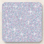 Weißer Glitzer Untersetzer (Vorderseite)