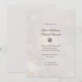 Weißer Glitzer Wasserfarbenformen Hochzeit Einladung (Vorne/Hinten)