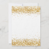 Weißer Glitzer zum Geburtstag Einladung (Rückseite)