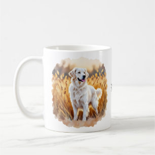 Weißer Golden Retriever Hund Kaffeetasse