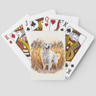 Weißer Golden Retriever Hund Spielkarten