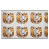 Weißer Golden Retriever Hund Stoff (Fat Quarter (45,7 x 55,9 cm))
