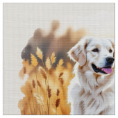 Weißer Golden Retriever Hund Stoff (Nahaufnahme)