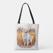 Weißer Golden Retriever Hund Tasche (Rückseite)