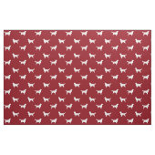 Weißer Golden Retriever Silhouette Pattern Rot Stoff (Fat Quarter (45,7 x 55,9 cm))