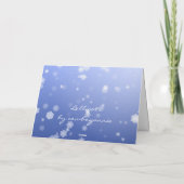 Weißer goldener Gekritzel-Weihnachtsfeiertag Feiertagskarte (Rückseite)