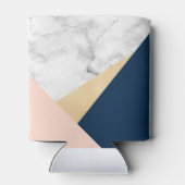 Weißer, goldfarbener, pfirsichblauer Marmorblock Dosenkühler (Rückseite)