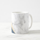 Weißer, goldfarbener, pfirsichblauer Marmorblock Kaffeetasse (VorderseiteRechts)