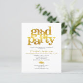 Weißer Goldgräber - moderne Party Einladung (Stehend Vorderseite)