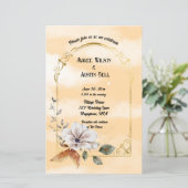 Weißer Goldrahmen aus Magnolien (Stehend Vorderseite)