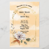 Weißer Goldrahmen aus Magnolien (Vorderseite)