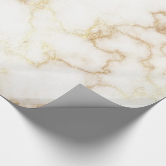 Weißer Goldvene-Marmor Geschenkpapier (Ecke)