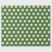 weißer Golfball auf Grün Geschenkpapier (Flach)