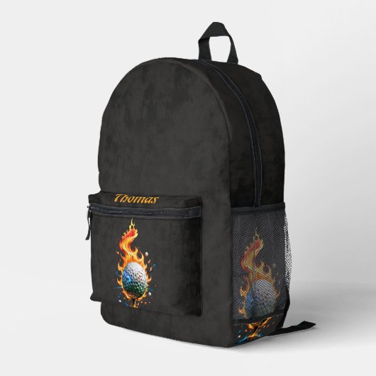 Weißer Golfball Bedruckter Rucksack (Rückseitige Ecke Rechts)