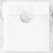 Weißer Golfball für Golfer - Handicap oder nicht! Runder Aufkleber (Tasche)