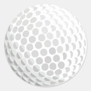 Weißer Golfball für Golfer - Handicap oder nicht! Runder Aufkleber