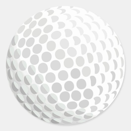 Weißer Golfball für Golfer - Handicap oder nicht! Runder Aufkleber (Vorderseite)