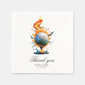 Weißer Golfball Serviette (Vorderseite)