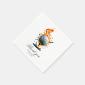 Weißer Golfball Serviette (Ecke)