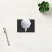 Weißer Golfball trägt Schablone zur Schau Post-it Klebezettel (Büro)