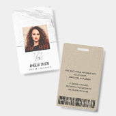 WEISSER GRABEN-MARBLE TEXTURE-MITARBEITER FOTO BAR AUSWEIS (Front & Back)