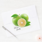Weißer Grapefruit Quadratischer Aufkleber (Umschlag)