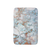 Weißer grauer Blauer Marmor Stone Brown Glitzer Badematte (Vorderseite Vertikal)