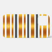 Weißer grauer Goldeffekt gestreift Case-Mate iPhone Hülle (Rückseite (Horizontal))