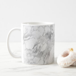 Weißer grauer Marmor Klassische elegante Schönheit Kaffeetasse