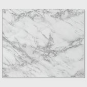 Weißer grauer silberner Glittermarmor des Geschenkpapier (Flach)