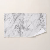 Weißer grauer silberner Glittermarmor des Handtuch (Handtuch)