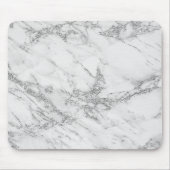 Weißer grauer silberner Glittermarmor des Mousepad (Vorne)