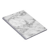 Weißer grauer silberner Glittermarmor des Notizblock (Rechte Seite)