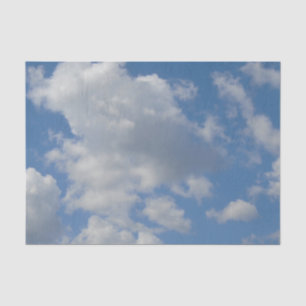 Weißer/grauer Wolken und Weißer Himmel - Zwirn Seidenpapier