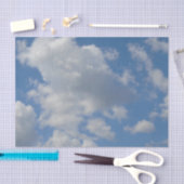 Weißer/grauer Wolken und Weißer Himmel - Zwirn Seidenpapier (Handwerk)